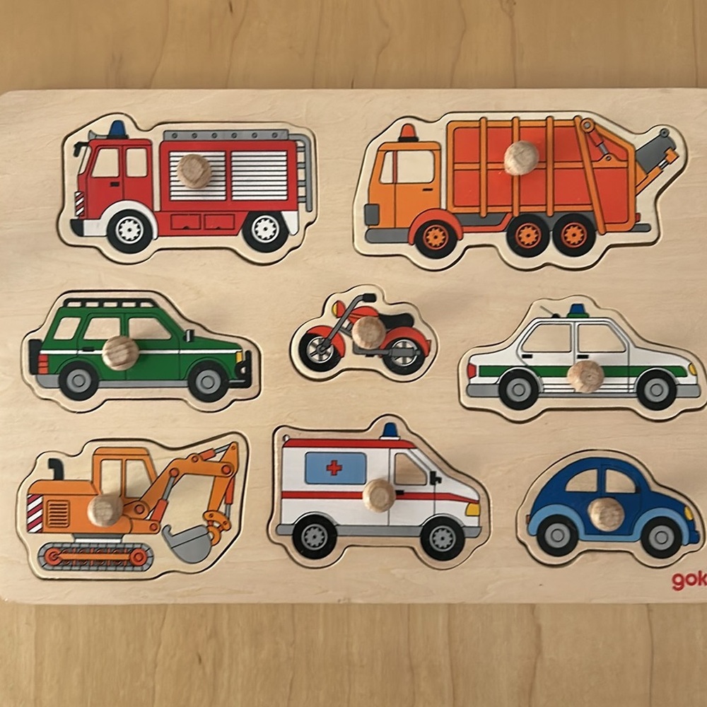 🌱Wooden Vehicle Puzzle